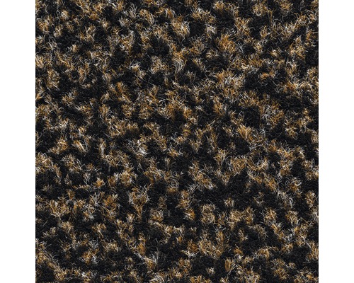 Nahaufnahme eines schwarzen und beigen Teppichs