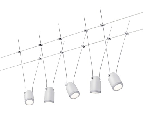 Système de câbles à six lampes avec spots