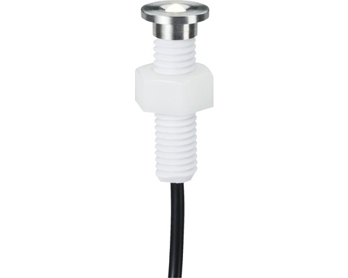 Éclairages LED à encastrer Paulmann Plug & Shine kit de démarrage IP67 5x0,22W 5x3 lm 3000 K blanc chaud Ø 15/10 mm MicroPen II argent 230/24V 5 pces Spot encastrable au sol avec LED et filetage