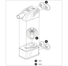 Schéma éclaté d''un filtre à eau avec pièces détachées
