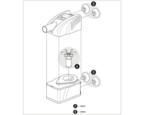 Schéma éclaté d''un filtre à eau avec pièces détachées