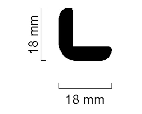 Baguette profilée avec dimensions 18 mm