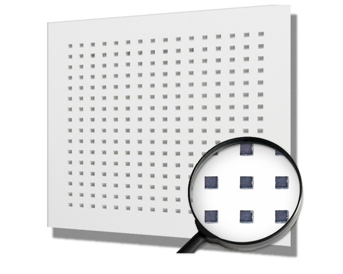 Panneau acoustique avec perforations carrées pour l''absorption du son