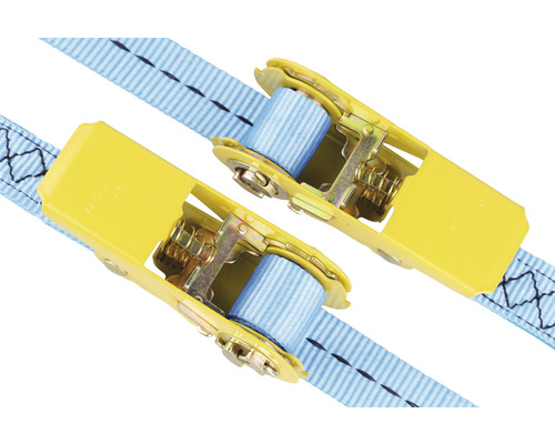 Zwei Spanngurte mit Ratschen zur Ladungssicherung