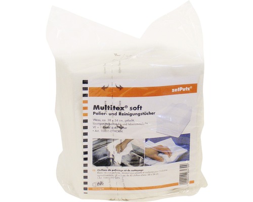 Chiffons de polissage et de nettoyage Multitex soft, environ 38 x 34 cm, en paquet