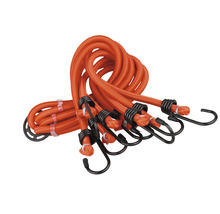 Orangefarbene Spanngurte mit Haken zur Ladungssicherung