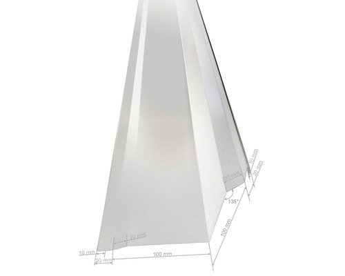 Kunststoff Abschlussprofil mit Massangaben für Heimwerkerprojekte