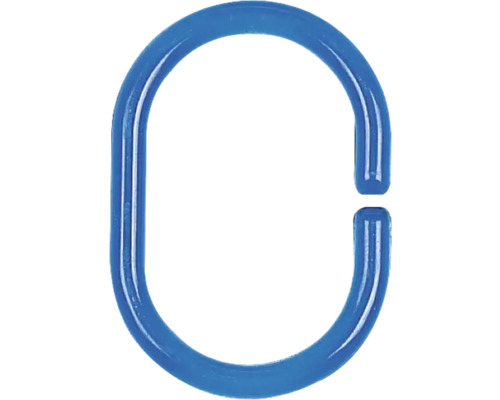 Blauer Duschvorhangring aus Kunststoff