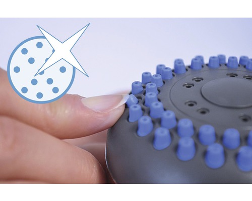 Brausekopf mit Antikalkfunktion im Detail