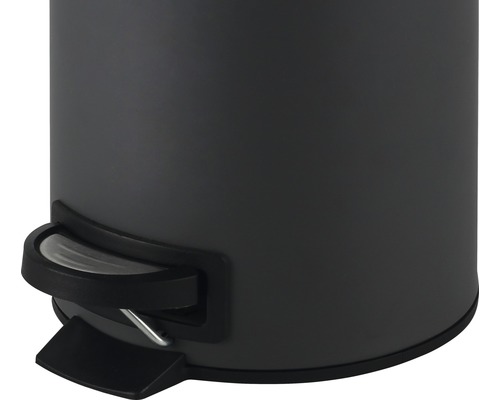 Vue détaillée d''une poubelle à pédale ronde