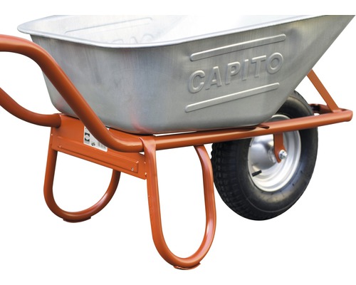 Brouette en métal avec une roue