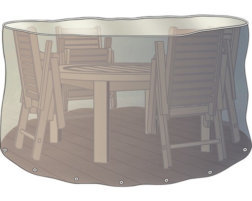 Housse de protection pour ensemble de meubles de jardin Ø 320 h 95 cm transparent