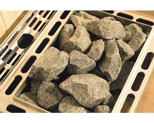 Pierres de sauna dans le poêle de sauna