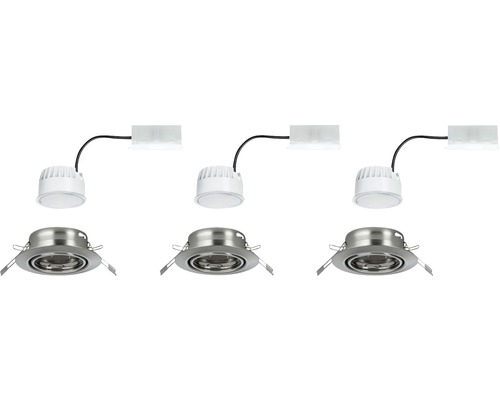 Drei LED Einbauspots mit Anschlussdose