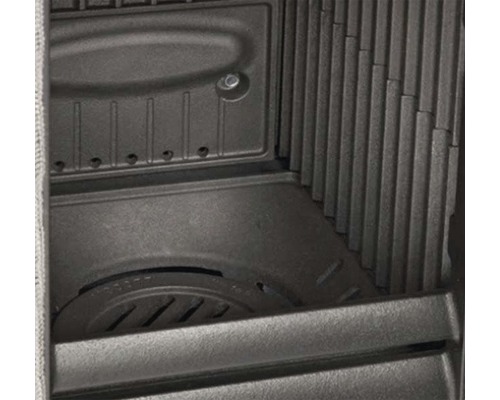 Intérieur d''un poêle en fonte