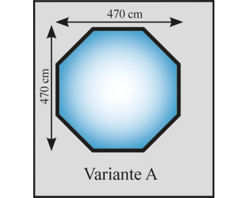 Plan de Variante A avec cotes 470 cm