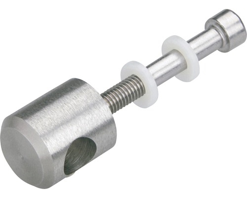 Élément de fixation en métal avec filetage et rondelles en plastique