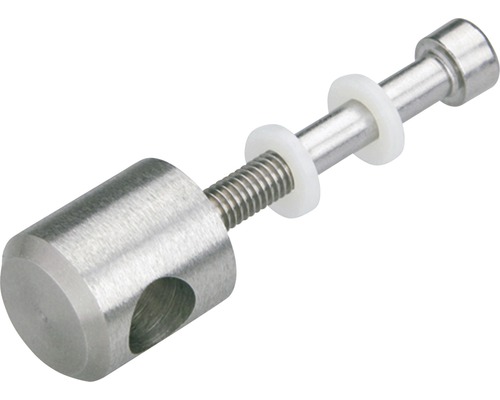 Élément de fixation en métal avec filetage et rondelles en plastique