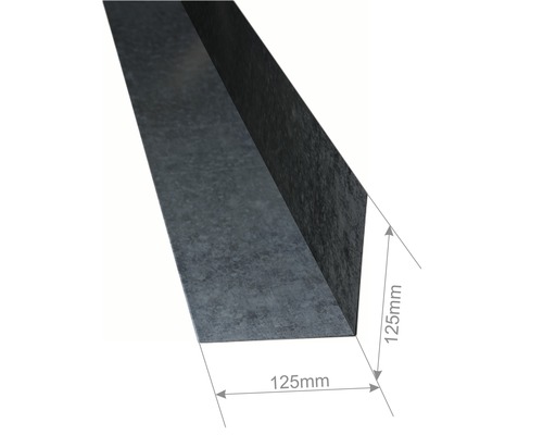 Tôle d'angle sans rainure d'eau galvanisée longueur : 1 m