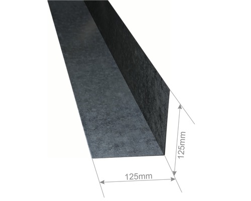 Cornière PRECIT sans rainure d'eau zingué 1000x125x125 mm Cornière métallique de dimensions 125 mm x 125 mm