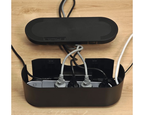 Kabelbox mit Mehrfachsteckdose zur Kabelordnung