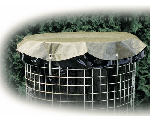 Composteur avec bâche de protection et film intérieur
