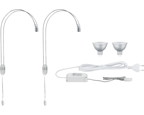 Deux lampes pour meubles avec ampoules et accessoires