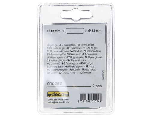Tuyère de gaz 12 mm sous blister