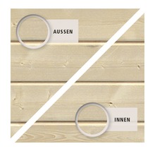 Représentation de l''intérieur et de l''extérieur d''un mur en bois