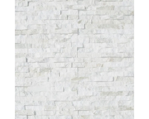 Parement mural intérieur en pierre naturelle blanche