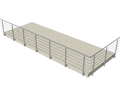 Balkon mit Geländer aus Edelstahl