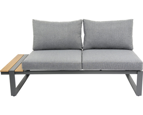 Gartensofa mit zwei Sitzen, Kissen und Ablagefläche