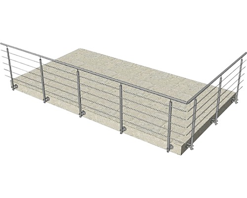 Geländer mit Edelstahlseilen für den Aussenbereich