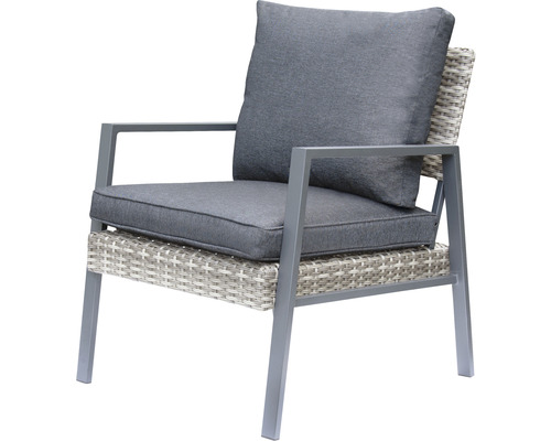 Gartensessel mit Kissen und Rattan-Optik