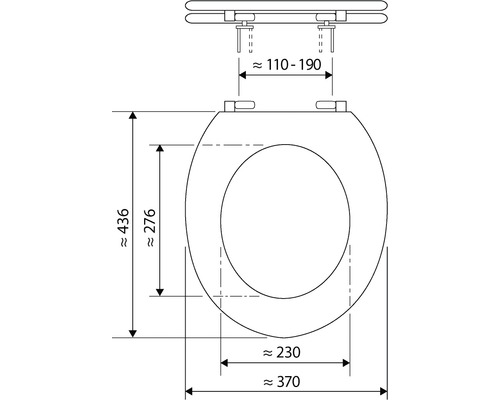 form & style Abattant WC Dominica Uni noir mat mécanisme d'abaissement  automatique - HORNBACH