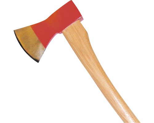 Axt mit Holzgriff und Stahlkopf