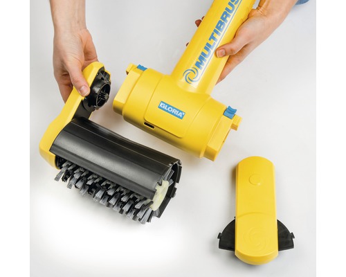 Gloria Multibrush Bürstenwalze mit Anbauteilen im Detail