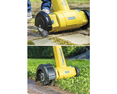 Gloria Multibrush Bürste zur Reinigung von Pflastersteinen und Kanten