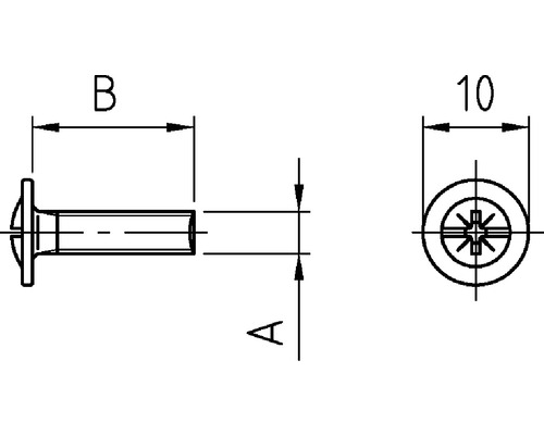 Schéma technique d''un rivet aveugle avec dimensions.