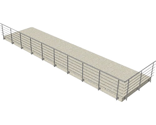 Illustration d''une plateforme surélevée avec une balustrade