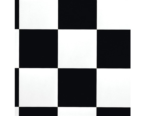 PVC Lord Schachbrettoptik schwarz-weiss 400 cm breit (Meterware)