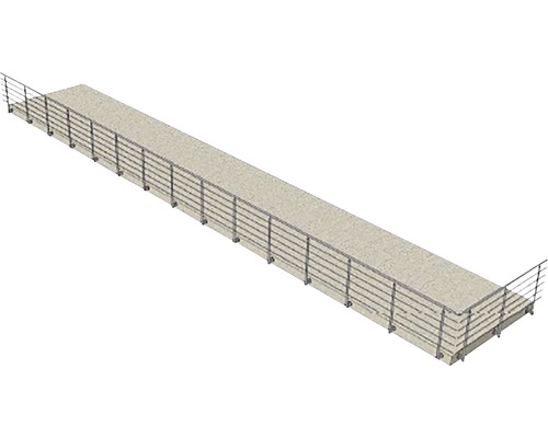 Langer Steg mit Geländer