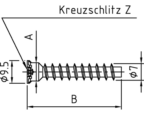 Dessin technique d''une vis avec dimensions