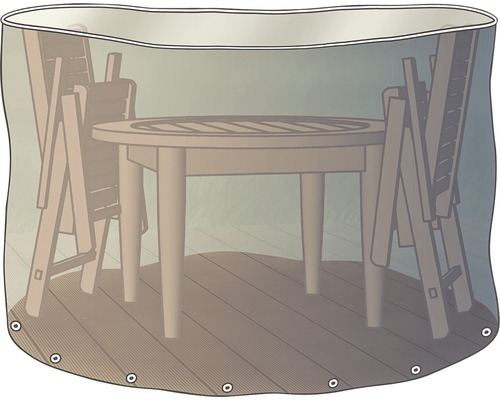 Housse de protection pour ensemble de meubles de jardin Ø 200 h 95 cm transparent