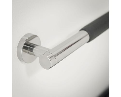 Barre d''appui en acier inoxydable avec poignée confort pour montage mural