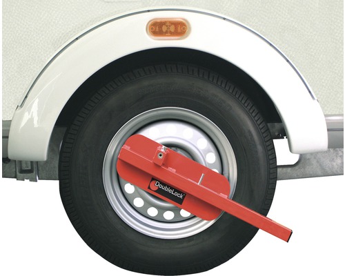 Radkralle am Anhängerreifen zur Diebstahlsicherung