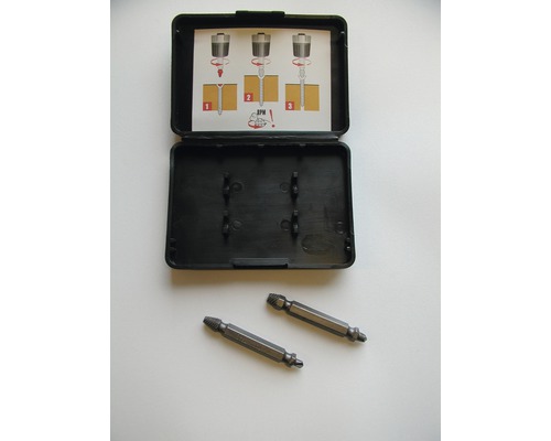 Schraubenausdreher Set mit Kunststoffbox und Bedienungsanleitung