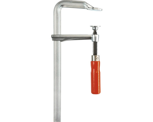 Schraubzwinge aus Metall mit Griff