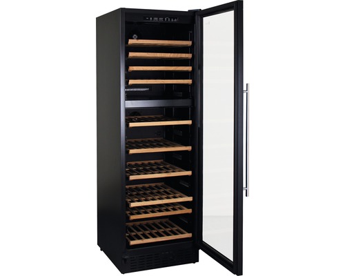 Weinkühlschrank mit Glastür und Holzböden