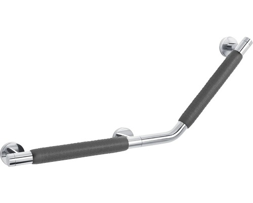 Barre d''appui coudée avec aide à la préhension pour soutenir la stabilité et la sécurité dans la salle de bain